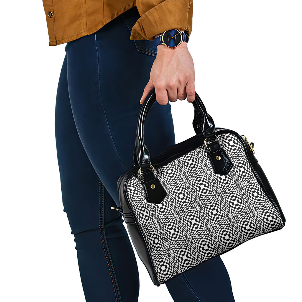 Black White Filipino Binakol Motifs Shoulder Handbag Mabuhay Philippines Festival Kusikus Pattern LT14 - Polynesian Pride