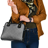 Black White Filipino Binakol Motifs Shoulder Handbag Mabuhay Philippines Festival Kusikus Pattern LT14 - Polynesian Pride