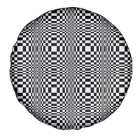 Black White Filipino Binakol Motifs Spare Tire Cover Mabuhay Philippines Festival Kusikus Pattern LT14 - Polynesian Pride