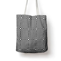 Black White Filipino Binakol Motifs Tote Bag Mabuhay Philippines Festival Kusikus Pattern LT14 - Polynesian Pride