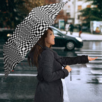 Black White Filipino Binakol Motifs Umbrella Mabuhay Philippines Festival Kusikus Pattern LT14 - Polynesian Pride
