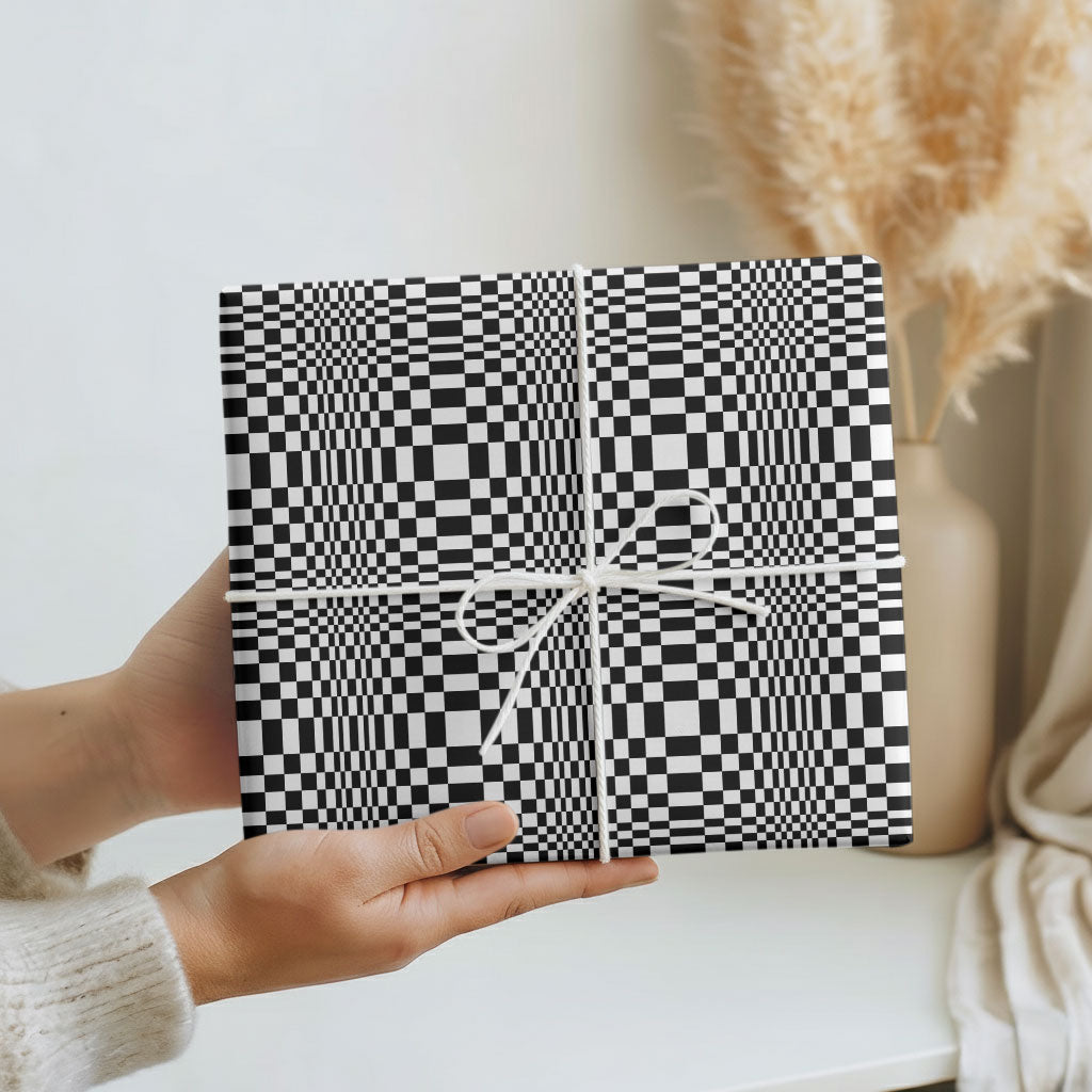 Black White Filipino Binakol Motifs Wrapping Paper Mabuhay Philippines Festival Kusikus Pattern LT14 - Polynesian Pride
