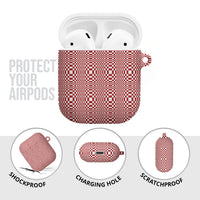Red White Filipino Binakol Motifs AirPods Case Mabuhay Philippines Festival Kusikus Pattern LT14 - Polynesian Pride