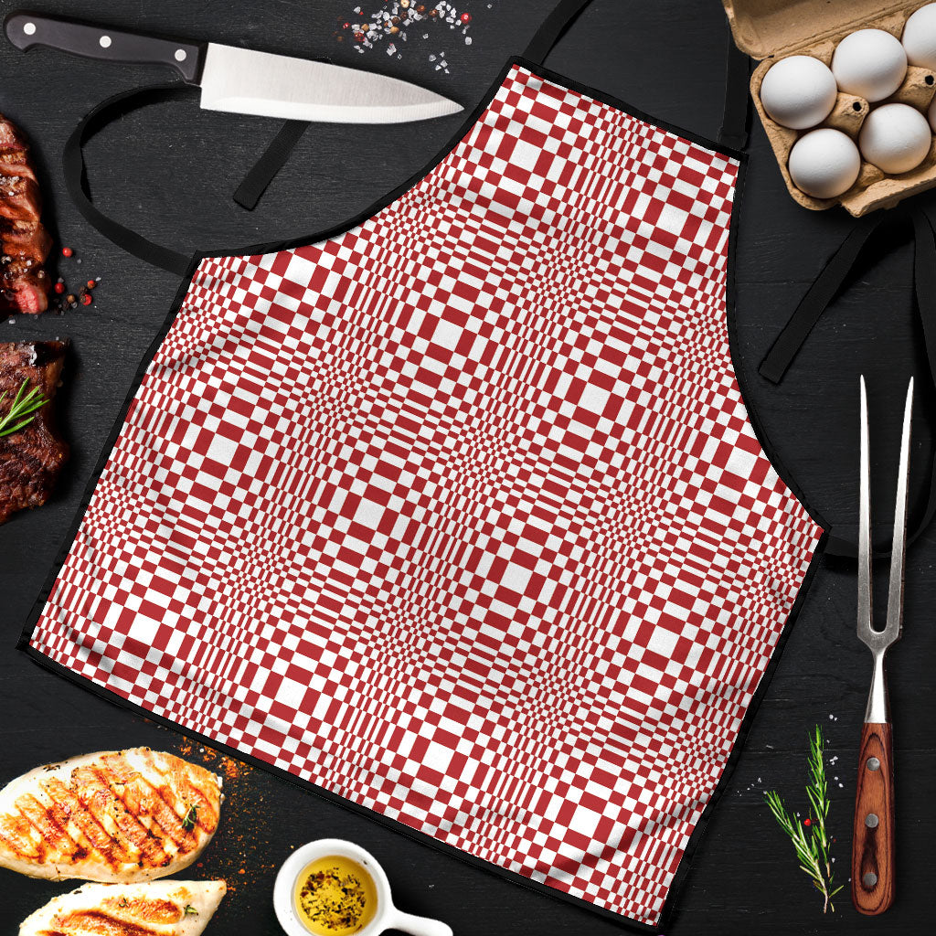 Red White Filipino Binakol Motifs Apron Mabuhay Philippines Festival Kusikus Pattern LT14 Red - Polynesian Pride