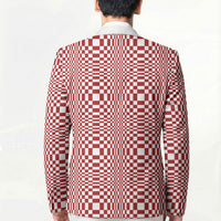 Red White Filipino Binakol Motifs Blazer Mabuhay Philippines Festival Kusikus Pattern LT14 - Polynesian Pride