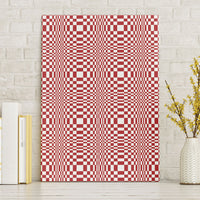 Red White Filipino Binakol Motifs Canvas Wall Art Mabuhay Philippines Festival Kusikus Pattern LT14 Without Frame Red - Polynesian Pride