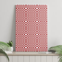 Red White Filipino Binakol Motifs Canvas Wall Art Mabuhay Philippines Festival Kusikus Pattern LT14 - Polynesian Pride