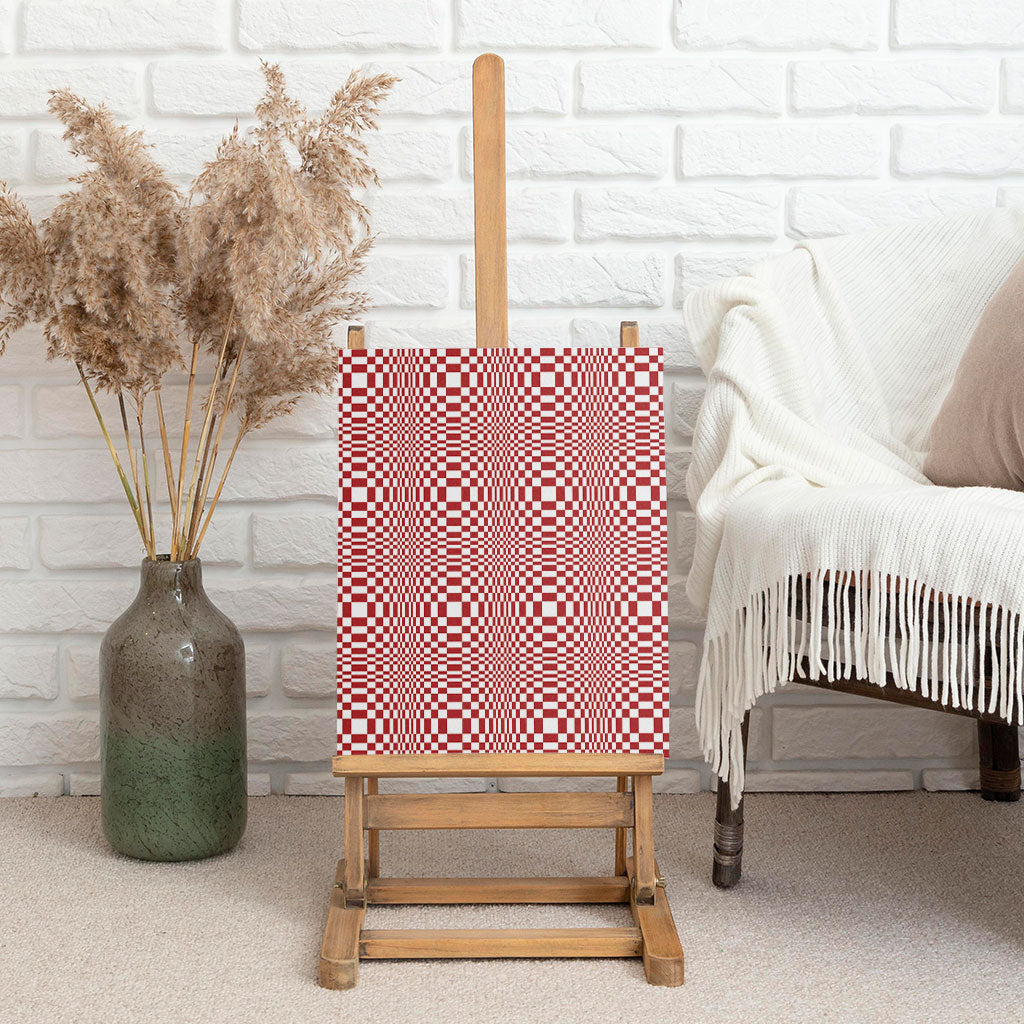 Red White Filipino Binakol Motifs Canvas Wall Art Mabuhay Philippines Festival Kusikus Pattern LT14 - Polynesian Pride