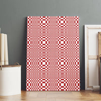 Red White Filipino Binakol Motifs Canvas Wall Art Mabuhay Philippines Festival Kusikus Pattern LT14 - Polynesian Pride