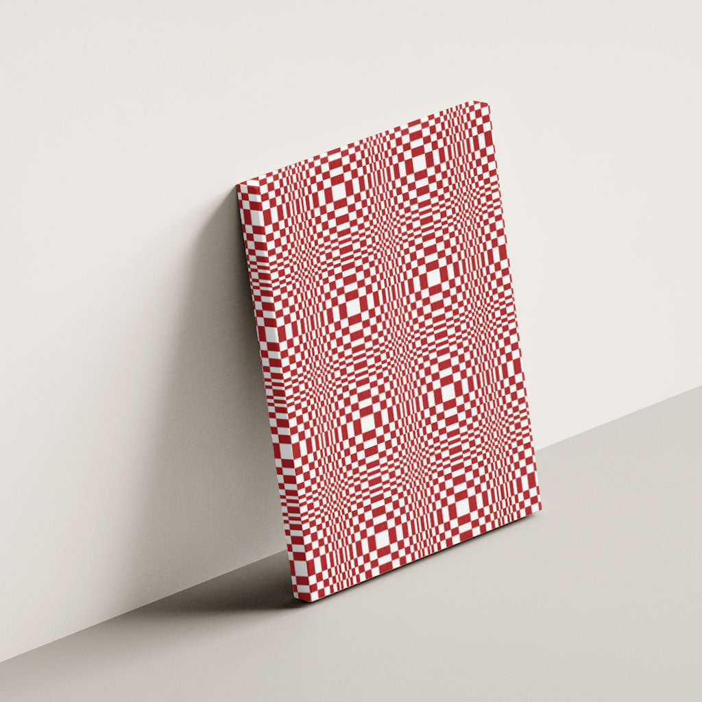 Red White Filipino Binakol Motifs Canvas Wall Art Mabuhay Philippines Festival Kusikus Pattern LT14 - Polynesian Pride