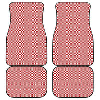 Red White Filipino Binakol Motifs Car Mats Mabuhay Philippines Festival Kusikus Pattern LT14 - Polynesian Pride
