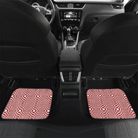 Red White Filipino Binakol Motifs Car Mats Mabuhay Philippines Festival Kusikus Pattern LT14 Set 2pcs - Back Red - Polynesian Pride