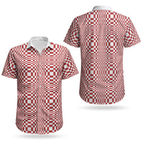 Red White Filipino Binakol Motifs Couples Matching Puletasi and Hawaiian Shirt Mabuhay Philippines Festival Kusikus Pattern LT14 - Polynesian Pride
