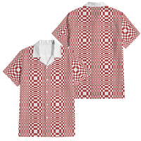 Red White Filipino Binakol Motifs Family Matching Off Shoulder Maxi Dress and Hawaiian Shirt Mabuhay Philippines Festival Kusikus Pattern LT14 Dad's Shirt - Short Sleeve Red - Polynesian Pride