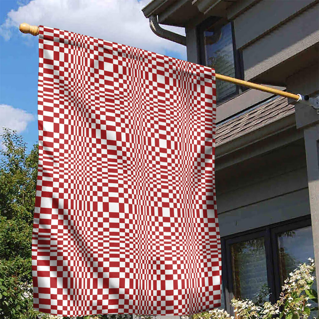 Red White Filipino Binakol Motifs Garden Flag Mabuhay Philippines Festival Kusikus Pattern LT14 - Polynesian Pride