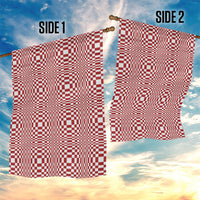 Red White Filipino Binakol Motifs Garden Flag Mabuhay Philippines Festival Kusikus Pattern LT14 - Polynesian Pride