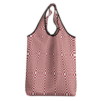 Red White Filipino Binakol Motifs Grocery Bag Mabuhay Philippines Festival Kusikus Pattern LT14 - Polynesian Pride