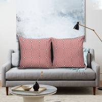 Red White Filipino Binakol Motifs Pillow Cover Mabuhay Philippines Festival Kusikus Pattern LT14 - Polynesian Pride
