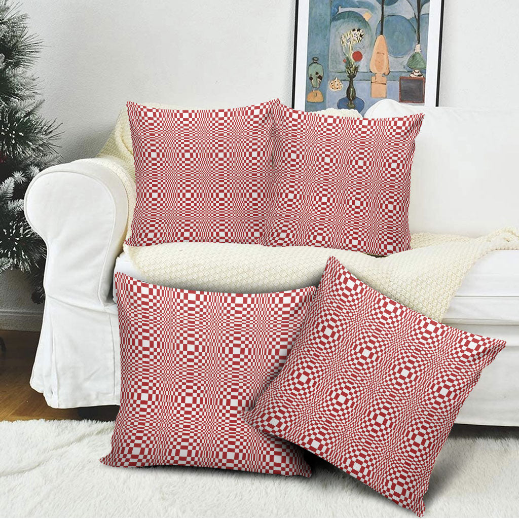 Red White Filipino Binakol Motifs Pillow Cover Mabuhay Philippines Festival Kusikus Pattern LT14 - Polynesian Pride