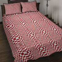Red White Filipino Binakol Motifs Quilt Bed Set Mabuhay Philippines Festival Kusikus Pattern LT14 Red - Polynesian Pride