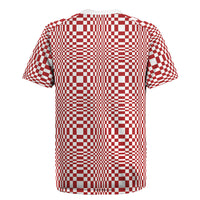Red White Filipino Binakol Motifs Rugby Jersey Mabuhay Philippines Festival Kusikus Pattern LT14 - Polynesian Pride