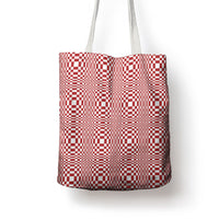 Red White Filipino Binakol Motifs Tote Bag Mabuhay Philippines Festival Kusikus Pattern LT14 - Polynesian Pride