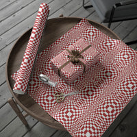 Red White Filipino Binakol Motifs Wrapping Paper Mabuhay Philippines Festival Kusikus Pattern LT14 - Polynesian Pride