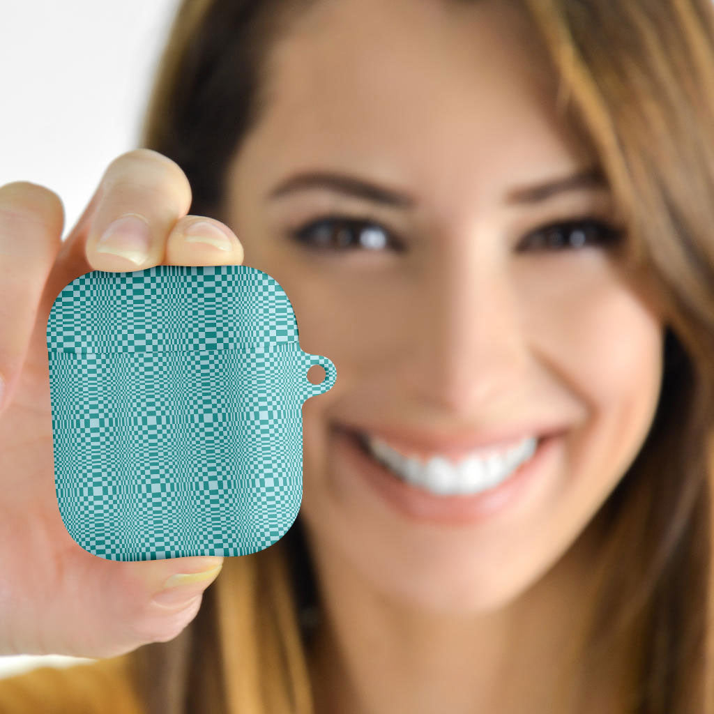 Cyan Filipino Binakol Motifs AirPods Case Mabuhay Philippines Festival Kusikus Pattern LT14 - Polynesian Pride
