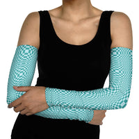 Cyan Filipino Binakol Motifs Arm Sleeves Mabuhay Philippines Festival Kusikus Pattern LT14 - Polynesian Pride