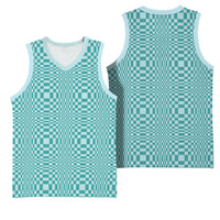 Cyan Filipino Binakol Motifs Basketball Jersey Mabuhay Philippines Festival Kusikus Pattern LT14 - Polynesian Pride