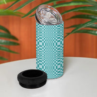 Cyan Filipino Binakol Motifs 4 in 1 Can Cooler Tumbler Mabuhay Philippines Festival Kusikus Pattern LT14 - Polynesian Pride