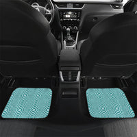 Cyan Filipino Binakol Motifs Car Mats Mabuhay Philippines Festival Kusikus Pattern LT14 Set 2pcs - Back Cyan - Polynesian Pride