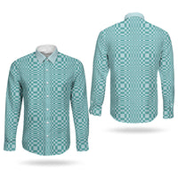 Cyan Filipino Binakol Motifs Couples Matching Short Sleeve Bodycon Dress and Long Sleeve Button Shirt Mabuhay Philippines Festival Kusikus Pattern LT14 - Polynesian Pride