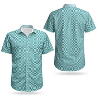 Cyan Filipino Binakol Motifs Couples Matching Tank Maxi Dress and Hawaiian Shirt Mabuhay Philippines Festival Kusikus Pattern LT14 - Polynesian Pride