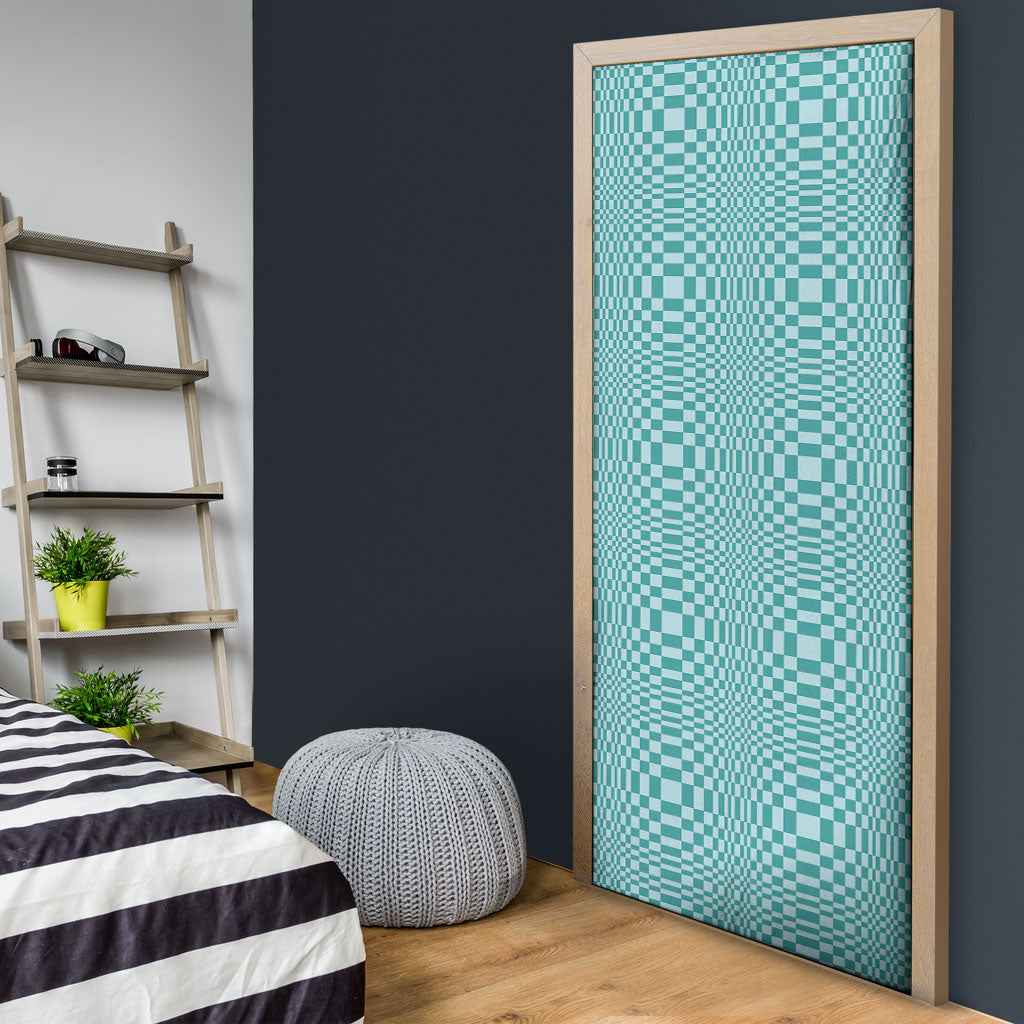 Cyan Filipino Binakol Motifs Door Cover Mabuhay Philippines Festival Kusikus Pattern LT14 - Polynesian Pride