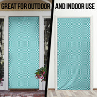 Cyan Filipino Binakol Motifs Door Cover Mabuhay Philippines Festival Kusikus Pattern LT14 - Polynesian Pride