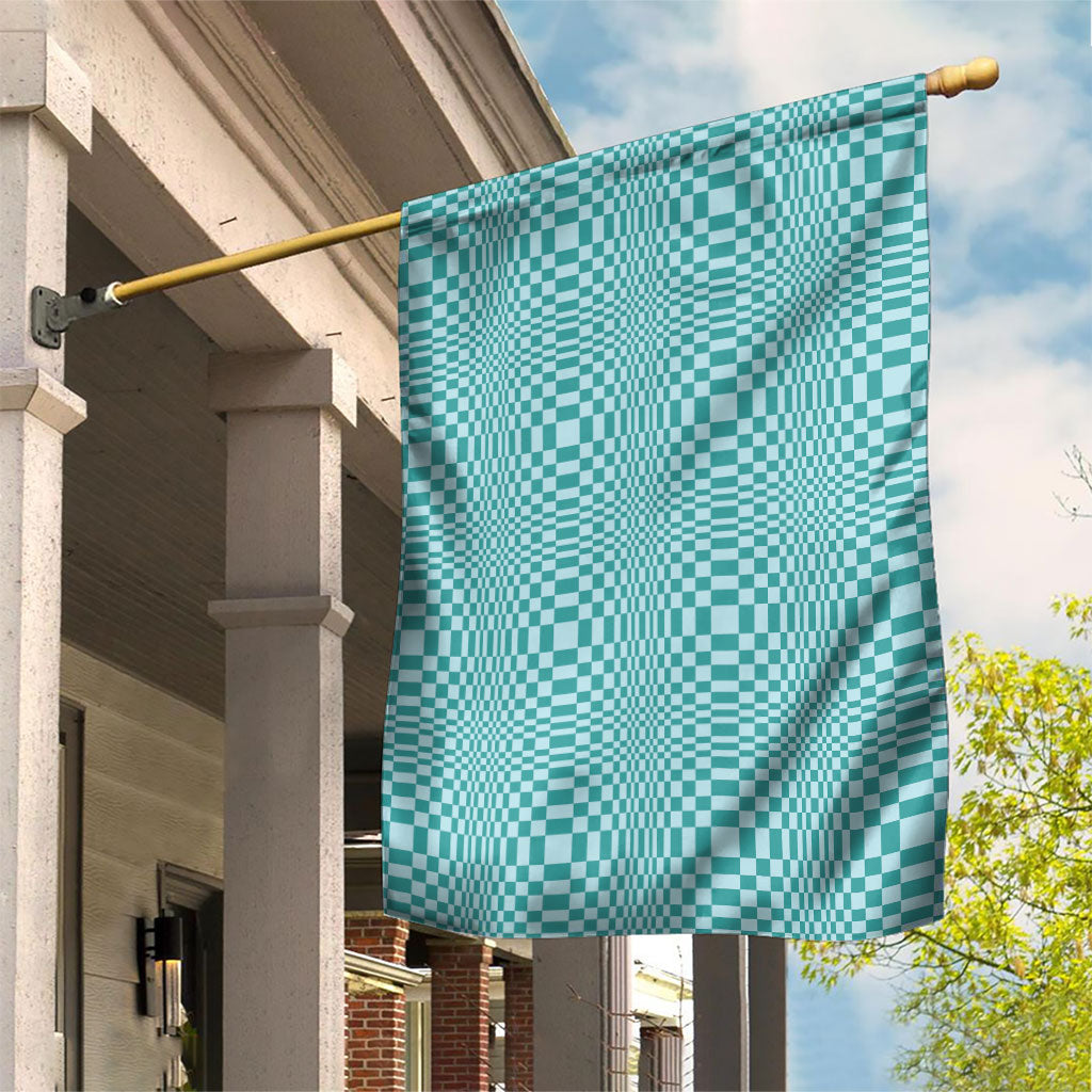 Cyan Filipino Binakol Motifs Garden Flag Mabuhay Philippines Festival Kusikus Pattern LT14 House Flag Cyan - Polynesian Pride