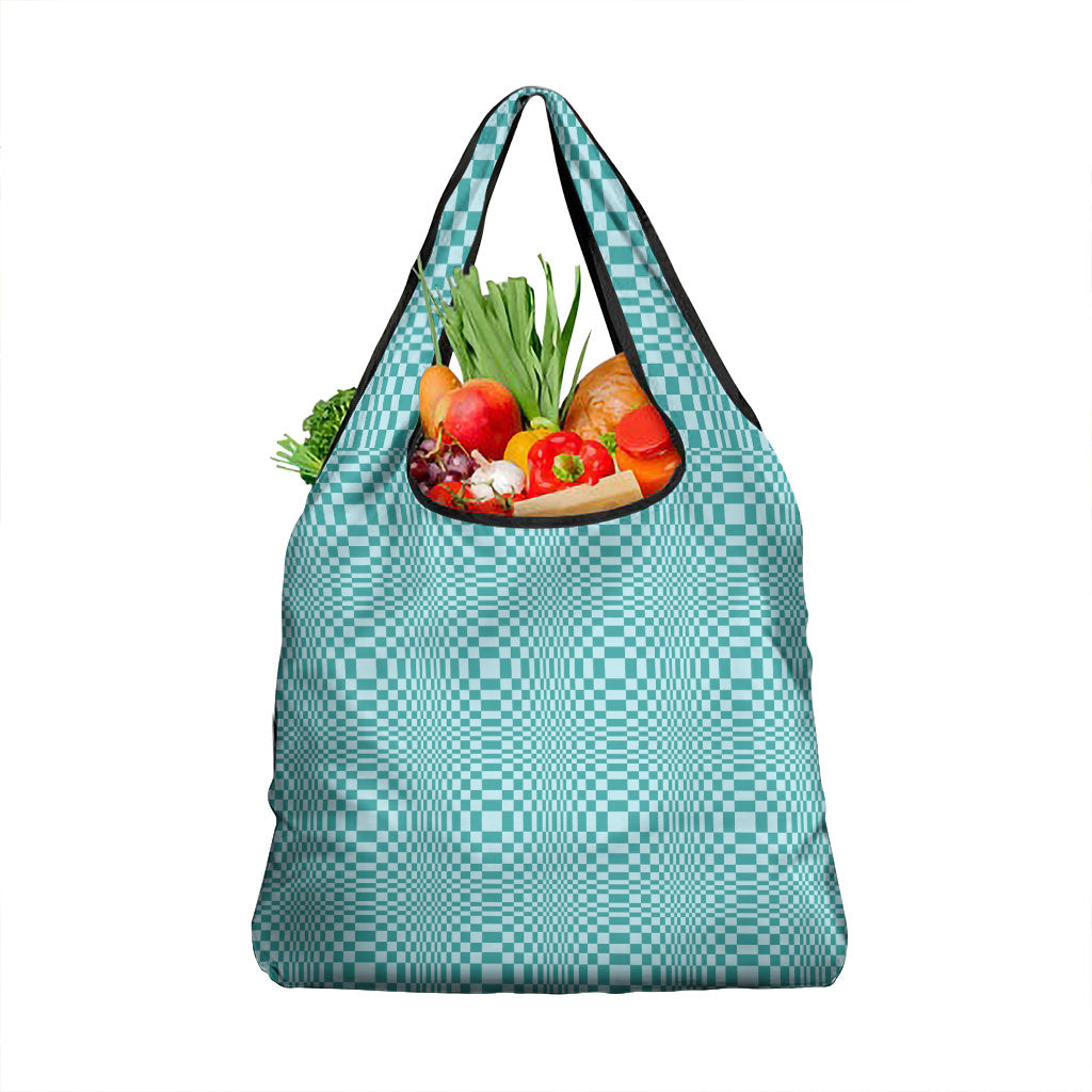 Cyan Filipino Binakol Motifs Grocery Bag Mabuhay Philippines Festival Kusikus Pattern LT14 1-pack One Size Cyan - Polynesian Pride