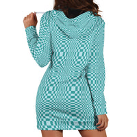 Cyan Filipino Binakol Motifs Hoodie Dress Mabuhay Philippines Festival Kusikus Pattern LT14 - Polynesian Pride