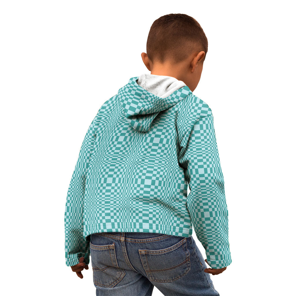 Cyan Filipino Binakol Motifs Kid Hoodie Mabuhay Philippines Festival Kusikus Pattern LT14 - Polynesian Pride