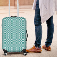 Cyan Filipino Binakol Motifs Luggage Cover Mabuhay Philippines Festival Kusikus Pattern LT14 Cyan - Polynesian Pride