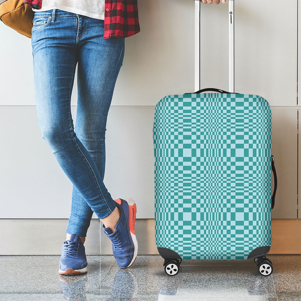 Cyan Filipino Binakol Motifs Luggage Cover Mabuhay Philippines Festival Kusikus Pattern LT14 - Polynesian Pride