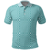 Cyan Filipino Binakol Motifs Polo Shirt Mabuhay Philippines Festival Kusikus Pattern LT14 Cyan - Polynesian Pride