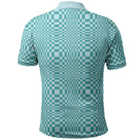 Cyan Filipino Binakol Motifs Polo Shirt Mabuhay Philippines Festival Kusikus Pattern LT14 - Polynesian Pride