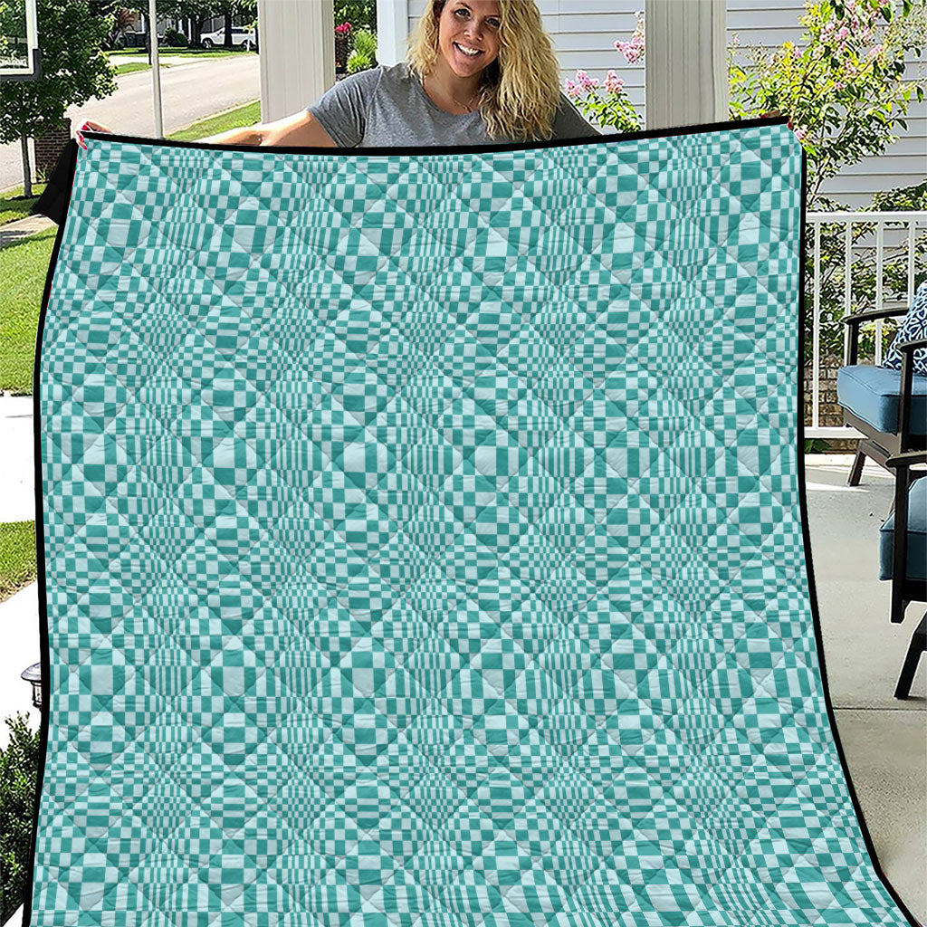 Cyan Filipino Binakol Motifs Quilt Mabuhay Philippines Festival Kusikus Pattern LT14 Cyan - Polynesian Pride