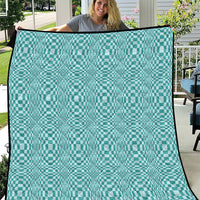 Cyan Filipino Binakol Motifs Quilt Mabuhay Philippines Festival Kusikus Pattern LT14 Cyan - Polynesian Pride