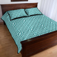 Cyan Filipino Binakol Motifs Quilt Bed Set Mabuhay Philippines Festival Kusikus Pattern LT14 - Polynesian Pride
