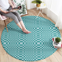 Cyan Filipino Binakol Motifs Round Carpet Mabuhay Philippines Festival Kusikus Pattern LT14 - Polynesian Pride