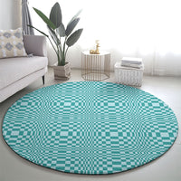 Cyan Filipino Binakol Motifs Round Carpet Mabuhay Philippines Festival Kusikus Pattern LT14 - Polynesian Pride