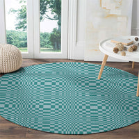 Cyan Filipino Binakol Motifs Round Carpet Mabuhay Philippines Festival Kusikus Pattern LT14 - Polynesian Pride